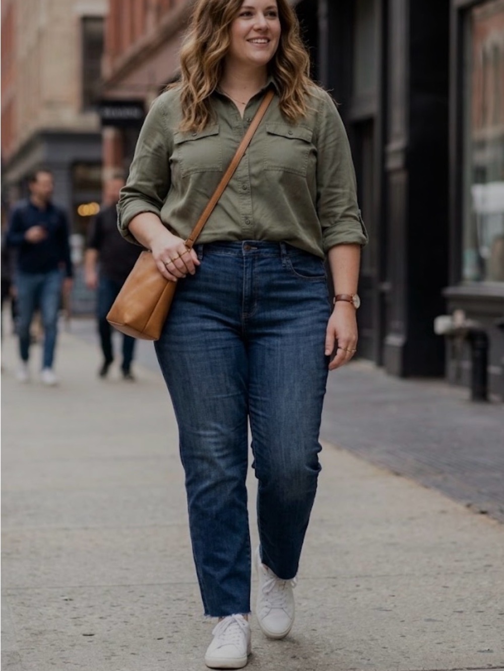 Ava & Viv Straight-Leg Jeans in Dark Blue